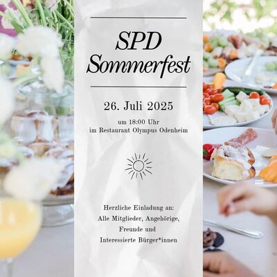 Einladung zu SPD Sommerfest 2025